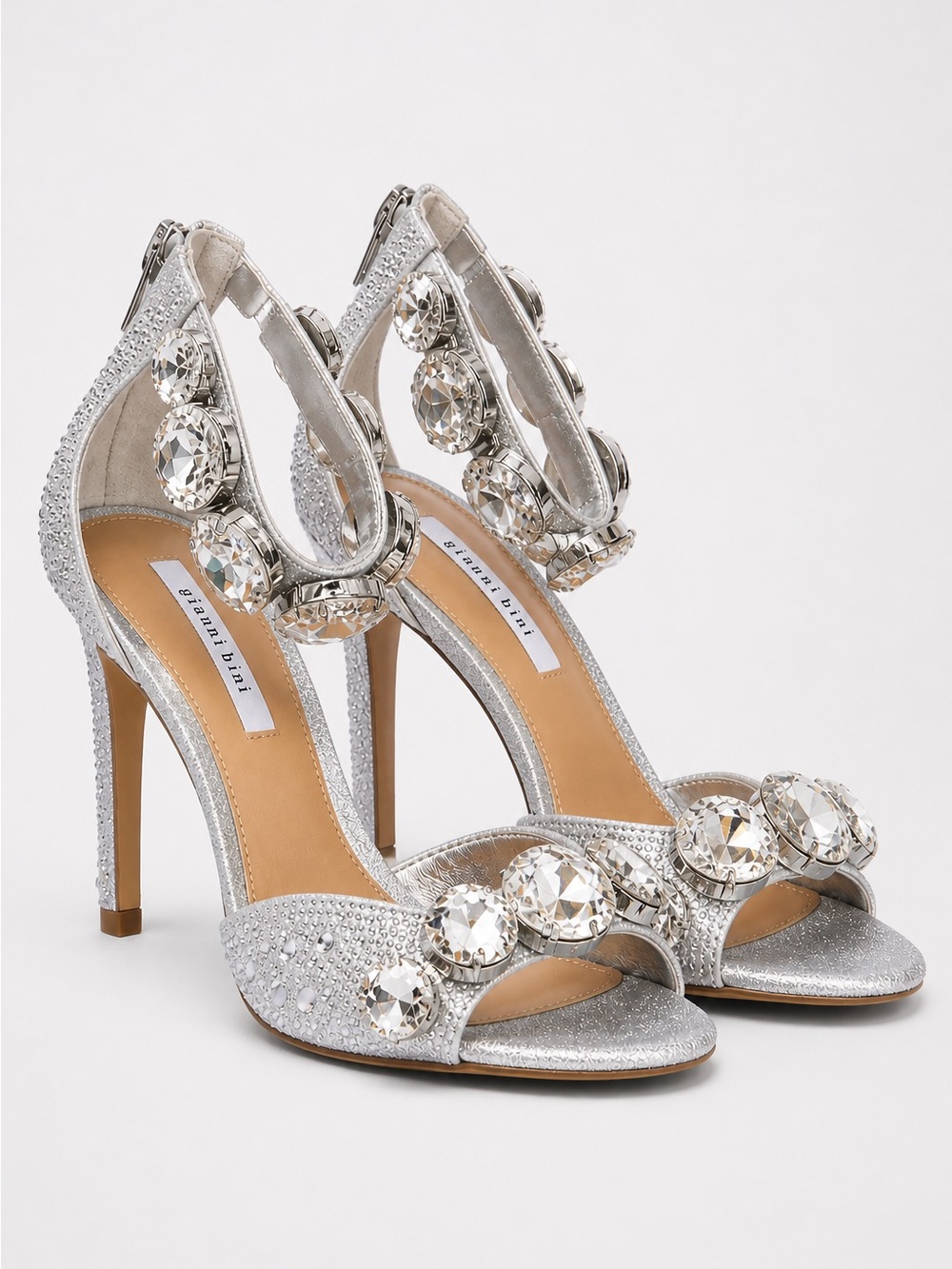 NWT Gianni Bini Oaklynn Rhinestone Jeweled
Ankle Cuff Dress Sandals Sz 8,5